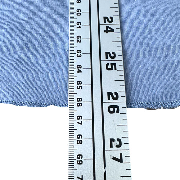 Marine Layer Henley T-Shirt Mens Large Blue Hemp Cotton Short Sleeve Button - Picture 10 of 10